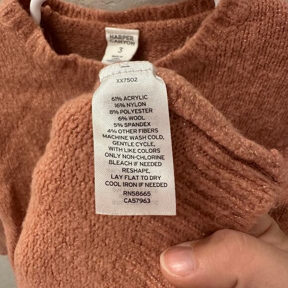 Harper Canyon Pink Sparkly Sweater - Picture 5 of 6